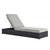 Tahoe Outdoor Patio Powder-Coated Aluminum Chaise Lounge Chair - Gray Gray EEI-6634-GRY-GRY
