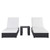 Tahoe Outdoor Patio Powder-Coated Aluminum 3-Piece Chaise Lounge Set - Gray White EEI-6673-GRY-WHI