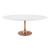 Lippa 78" Oval Dining Table EEI-3259-ROS-WHI