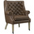 Chart Fabric Lounge Chair - Brown EEI-2147-BRN