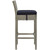 Conduit Bar Stool Outdoor Patio Wicker Rattan Set Of 2 EEI 3604 LGR NAV