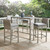 Conduit Bar Stool Outdoor Patio Wicker Rattan Set Of 4 EEI 3602 LGR GRY