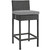 Sojourn Outdoor Patio Wicker Rattan Sunbrella Bar Stool EEI-1957-CHC-GRY