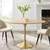 Lippa 48" Oval Wood Dining Table EEI-5217-GLD-NAT