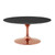 Lippa 36" Artificial Marble Coffee Table EEI-5281-ROS-BLK