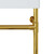 Redeem 40" Wall-Mount Gold Stainless Steel Bathroom Vanity - Gold White EEI-5544-GLD-WHI