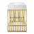 Gridiron Bathroom Vanity - White Gold EEI-6109-WHI-GLD