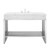 Gridiron Bathroom Vanity - White Silver EEI-6109-WHI-SLV
