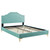 Adelaide Performance Velvet Queen Platform Bed - Mint MOD-6580-MIN