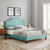 Adelaide Performance Velvet Queen Platform Bed - Mint MOD-6582-MIN