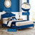 Adelaide Performance Velvet Queen Platform Bed - Navy MOD-6581-NAV