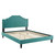 Adelaide Performance Velvet Queen Platform Bed - Teal MOD-6582-TEA