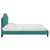 Adelaide Performance Velvet Twin Platform Bed - Teal MOD-6851-TEA