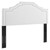 Adelaide Performance Velvet Full Platform Bed - White MOD-6858-WHI