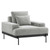 Proximity Upholstered Fabric Armchair - Light Gray EEI-6216-LGR