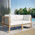 Clearwater Outdoor Patio Teak Wood Loveseat - Gray White EEI-6119-GRY-WHI