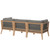 Clearwater Outdoor Patio Teak Wood Sofa - Gray Graphite EEI-6120-GRY-GPH