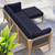 Clearwater Outdoor Patio Teak Wood 4-Piece Sectional Sofa - Gray Navy EEI-6121-GRY-NAV