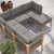 Clearwater Outdoor Patio Teak Wood 6-Piece Sectional Sofa - Gray Graphite EEI-6124-GRY-GPH