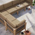 Clearwater Outdoor Patio Teak Wood 6-Piece Sectional Sofa - Gray Light Brown EEI-6125-GRY-LBR