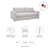Avendale Linen Blend Sofa - Flax Linen EEI-6186-FLI