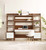 Bixby 3-Piece Wood Office Desk And Bookshelf - Walnut White EEI-6114-WAL-WHI