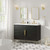 Awaken 48" Double Sink Bathroom Vanity - White Black EEI-6305-WHI-BLK