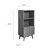 Render Display Cabinet Bookshelf - Charcoal EEI-6229-CHA