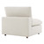 Commix Down Filled Overstuffed Boucle Fabric Armless Chair - Ivory EEI-6257-IVO