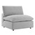 Commix Down Filled Overstuffed Boucle Fabric Armless Chair - Light Gray EEI-6257-LGR