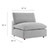 Commix Down Filled Overstuffed Boucle Fabric Armless Chair - Light Gray EEI-6257-LGR