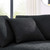 Commix Down Filled Overstuffed Boucle Fabric Corner Chair - Black EEI-6259-BLK