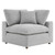 Commix Down Filled Overstuffed Boucle Fabric Corner Chair - Light Gray EEI-6259-LGR