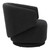 Celestia Boucle Fabric Fabric And Wood Swivel Chair - Black EEI-6357-BLK