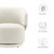 Celestia Boucle Fabric Fabric And Wood Swivel Chair - Ivory EEI-6357-IVO