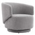 Celestia Boucle Fabric Fabric And Wood Swivel Chair - Light Gray EEI-6357-LGR