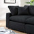 Commix Down Filled Overstuffed Boucle Fabric Loveseat - Black EEI-6361-BLK