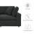 Commix Down Filled Overstuffed Boucle Fabric 4-Seater Sofa - Black EEI-6364-BLK