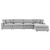 Commix Down Filled Overstuffed Boucle Fabric 5-Piece Sectional Sofa - Light Gray EEI-6365-LGR