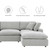 Commix Down Filled Overstuffed Boucle 6-Piece Sectional Sofa - Light Gray EEI-6366-LGR