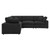 Commix Down Filled Overstuffed Boucle 5-Piece Sectional Sofa - Black EEI-6368-BLK