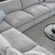Commix Down Filled Overstuffed Boucle Fabric 6-Piece Sectional Sofa - Light Gray EEI-6369-LGR