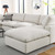Commix Down Filled Overstuffed Boucle 7-Piece Sectional Sofa - Ivory EEI-6370-IVO