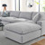 Commix Down Filled Overstuffed Boucle 7-Piece Sectional Sofa - Light Gray EEI-6370-LGR