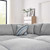 Commix Down Filled Overstuffed Boucle Fabric 6-Piece Sectional Sofa - Light Gray EEI-6372-LGR