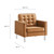 Loft Tufted Vegan Leather Armchair And Ottoman Set - Silver Tan EEI-6409-SLV-TAN-SET