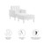 Loft Tufted Vegan Leather Armchair And Ottoman Set - Silver White EEI-6409-SLV-WHI-SET