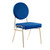 Craft Performance Velvet Dining Side Chairs - Set Of 2 - Gold Navy EEI-6581-GLD-NAV