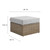 Convene Outdoor Patio Outdoor Patio Ottoman - Cappuccino Gray EEI-6241-CAP-GRY