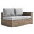 Convene Outdoor Patio Outdoor Patio Right-Arm Loveseat - Cappuccino Gray EEI-6242-CAP-GRY